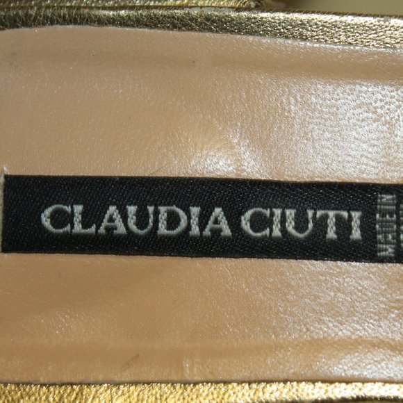Gold Claudia Ciuti Gladiator w Snakeskin Sandal - Picture 6 of 8